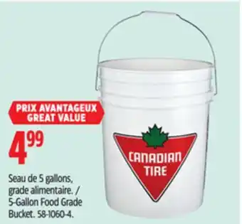 Canadian Tire 5-Gallon Food Grade Bucket offer