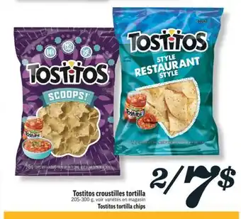 Marché Richelieu CROUSTILLES TORTILLA TOSTITOS | TOSTITOS TORTILLA CHIPS offer