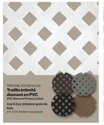 Patrick Morin Diamond privacy, 4x8, white lattice offer