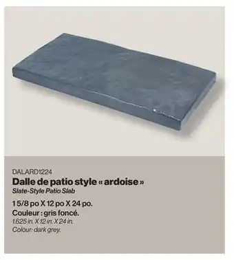 Patrick Morin Patio Drummond Slate Slab, 12-in. X 24-in., Dark Grey offer