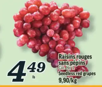 Marché Richelieu RAISINS ROUGES SANS PÉPINS | SEEDLESS RED GRAPES offer