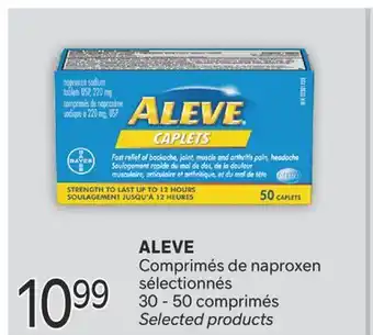 Brunet ALEVE Comprimés de naproxen sélectionnés offer