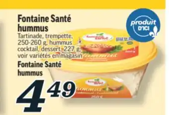 Marché Richelieu HUMMUS FONTAINE SANTÉ | FONTAINE SANTÉ HUMMUS offer