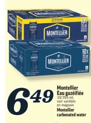 Marché Richelieu EAU GAZÉIFIÉE MONTELLIER | MONTELLIER CARBONATED WATER offer