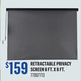 Canac Retractable privacy screen 8 ft. x 8 ft offer
