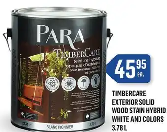 Canac Timbercare Exterior Solid Wood Stain Hybrid White 3.78 L offer