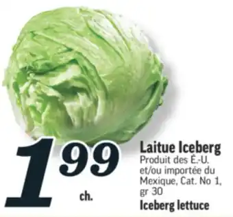 Marché Richelieu LAITUE ICEBERG | ICEBERG LETTUCE offer