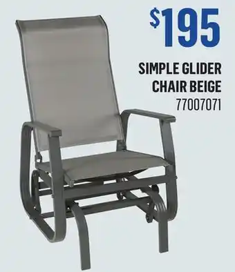 Canac Simple Glider Chair offer
