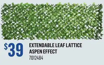 Canac Extendable leaf lattice offer