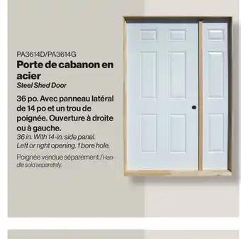 Patrick Morin Shed Door/Side Panel Steel, Right offer