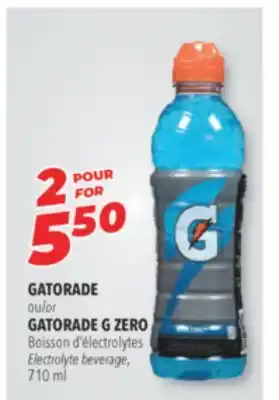 Familiprix GATORADE or GATORADE G ZERO Electrolyte beverage, 710 ml offer