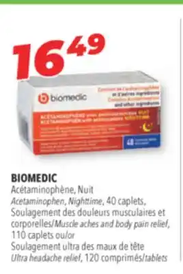 Familiprix BIOMEDIC, Acetaminophen, 500 mg, 250 tablets or caplets or 115 capsules offer