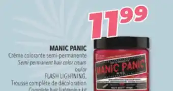 Familiprix MANIC PANIC Semi-permanent hair color cream or FLASH LIGHTNING, Complete hair lightening kit offer