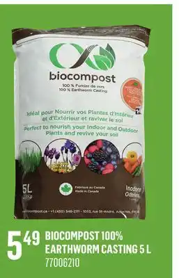 Canac Biocompost 100% Earthworm Casting 5 L offer