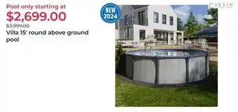 Club Piscine Villa 15' round above ground pool offer