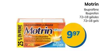 Accès pharma Motrin Ibuprofen 72+18 gels offer