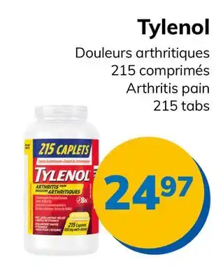 Accès pharma Tylenol Arthritis pain 215 tabs offer