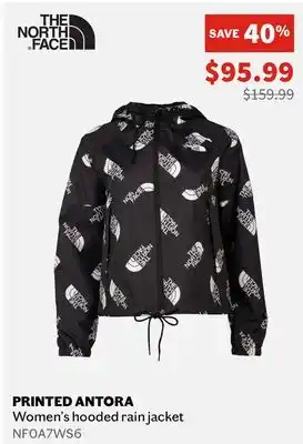 Atmosphere TNF Printed Antora Women's hooded rain jacket offer