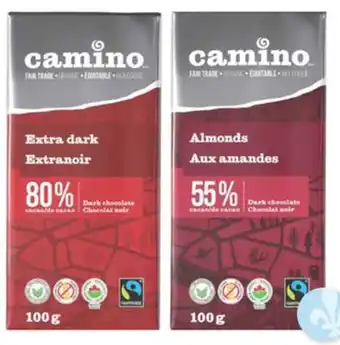 Avril CAMINO tablette de chocolat bio offer