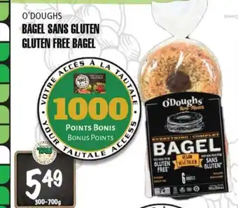 Marches Tau O'DOUGHS BAGELS SANS GLUTEN offer