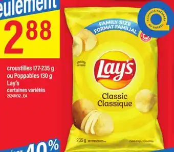 Maxi CROUSTILLES 177-235 G OU POPPABLES 130 G LAY'S offer