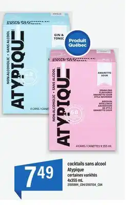 Maxi COCKTAILS SANS ALCOOL ATYPIQUE, 4X355 ML offer