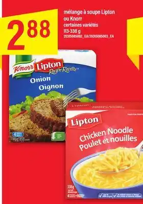 Maxi MÉLANGE À SOUPE LIPTON OU KNORR, 113-338 g offer