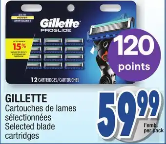 Jean Coutu Gillette Selected blade cartridges offer