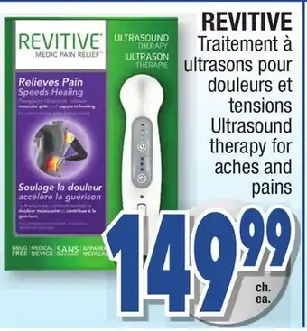 Jean Coutu REVITIVE Ultrasound therapy for aches and pains offer