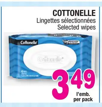 Jean Coutu COTTONELLE Selected wipes offer