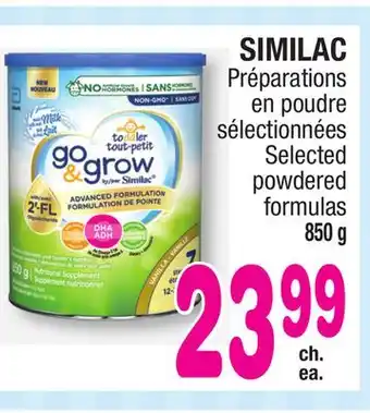 Jean Coutu SIMILAC Selected powdered formulas offer