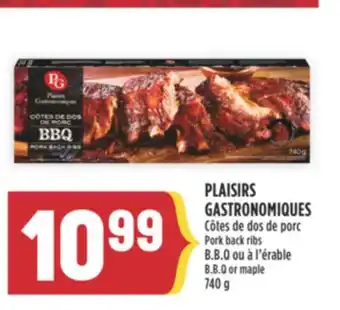 Marché Adonis PLAISIRS GASTRONOMIQUES Côtes de dos de porc B.B.Q ou à l'érable offer