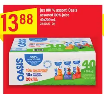 Maxi JUS 100 % ASSORTI OASIS, 40X200 ML offer