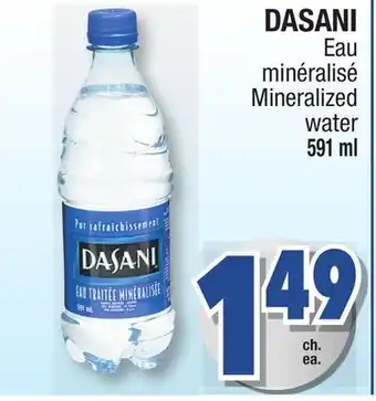 Jean Coutu DASANI Mineralized water offer