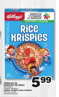 Marches Tradition KELLOGG'S FORMAT FAMILIAL CEREAL OR MEAL REPLACEMENT offer