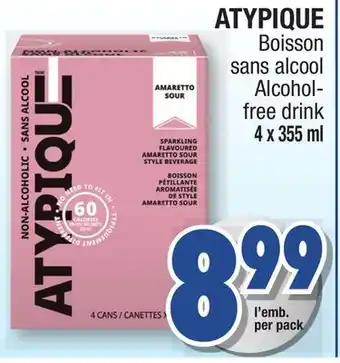 Jean Coutu ATYPIQUE Alcohol-free drink offer