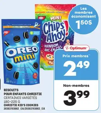 Provigo BISCUITS POUR ENFANTS CHRISTIE, 180-225 G offer