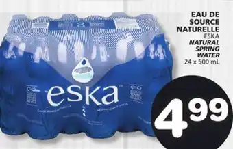 Marches Tradition ESKA NATURAL SPRING WATER offer