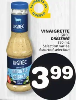 Marches Tradition LE GREC DRESSING offer