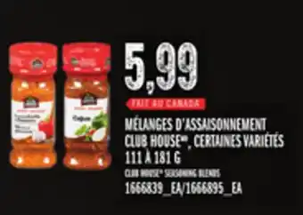 Provigo MÉLANGES D'ASSAISONNEMENT CLUB HOUSE, 111 À 181 G offer