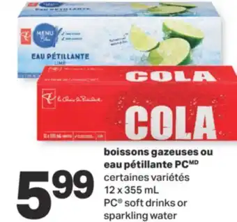L'Intermarché BOISSONS GAZEUSES OU EAU PÉTILLANTE, 12 x 355 mL offer