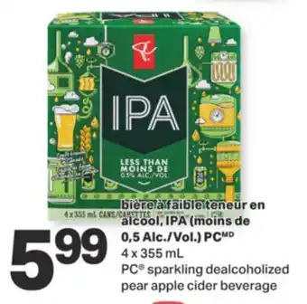 L'Intermarché BIÈRE À FAIBLE TENEUR EN ALCOOL, IPA (MOINS DE 0,5 ALC./VOL.), 4 X 355 ML offer