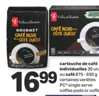 L'Intermarché CARTOUCHE DE CAFÉ INDIVIDUELLES 30 UN. OU CAFÉ 875 - 930 G offer