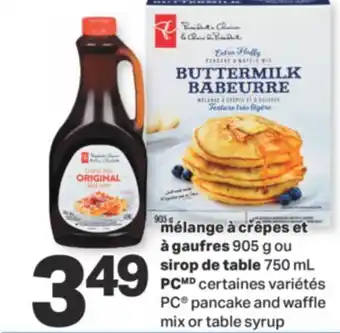 L'Intermarché MÉLANGE À CRÊPES ET À GAUFRES 905 G OU SIROP DE TABLE 750 ML offer