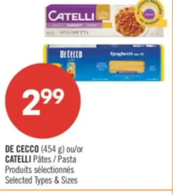 Pharmaprix DE CECCO (454g) or CATELLI Pasta offer