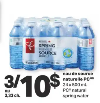 L'Intermarché eau de source naturelle, 24 x 500 mL offer