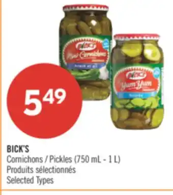 Pharmaprix BICK'S Pickles offer