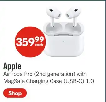 Pharmaprix Apple AirPods Pro (2nd generation) with MagSafe Charging Case (USB‑C) 1.0 offer