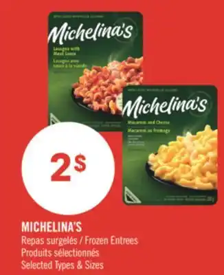 Pharmaprix MICHELINA'S Frozen Entrees offer