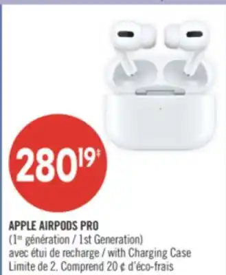 Pharmaprix APPLE AIRPODS PRO (1st Generation) with Charging Case offer